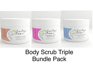 Coffee Scrub, Himalayan Salt Scrub & Turmeric & Tea Tree Oil ScrubTriple Pack